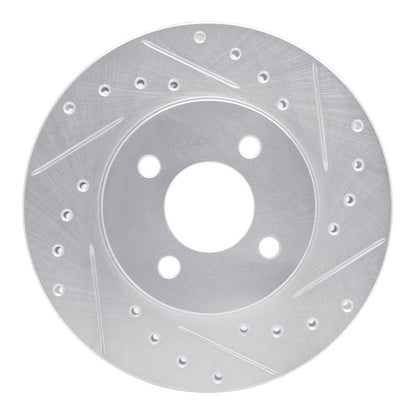 R1 Concepts R1 83-88 Chrysler Executive Sedan Front Right Drilled & Slotted Silver Brake Rotor
