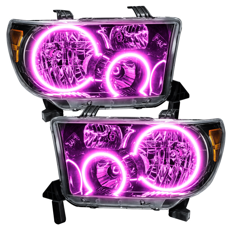 ORACLE Lighting Oracle 07-11 Toyota Tundra Pre-Assembled Headlights - Black Housing - ColorSHIFT