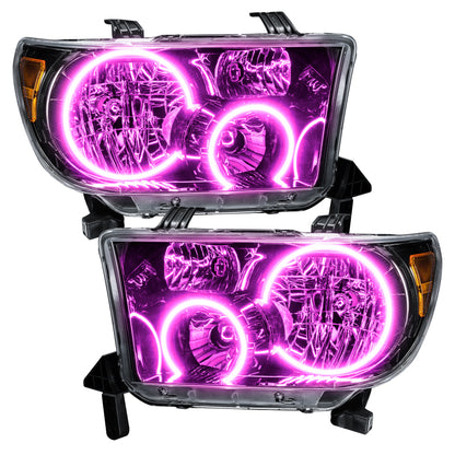 ORACLE Lighting Oracle 07-11 Toyota Tundra Pre-Assembled Headlights - Black Housing - ColorSHIFT