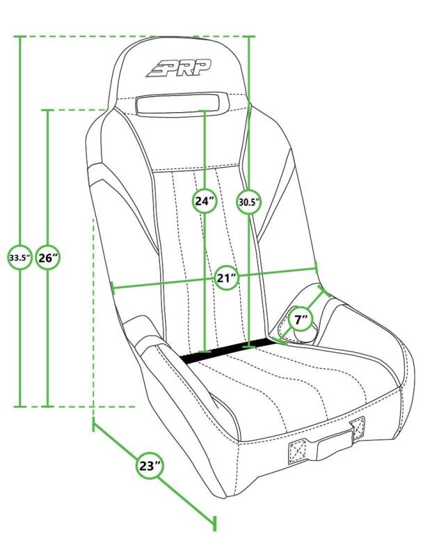 PRP Seats PRP Polaris RZR PRO XP/PRO R/Turbo R GT/S.E. Suspension Seat- Black/Blue