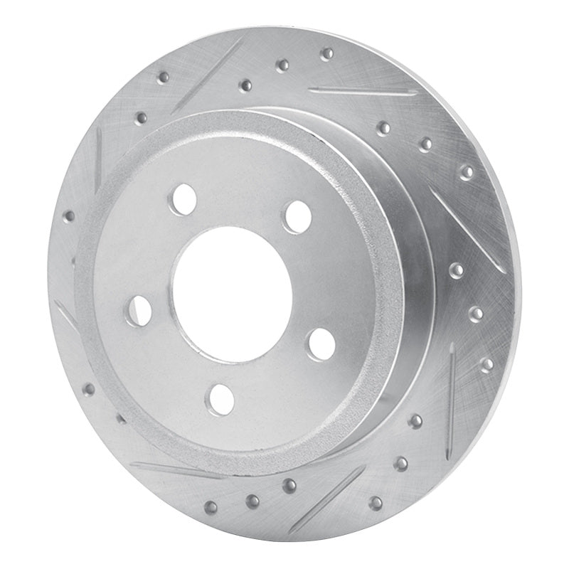 R1 Concepts R1 03-07 Jeep TJ (Canada - See Wrangler for US) Rear Left Drilled & Slotted Silver Brake Rotor