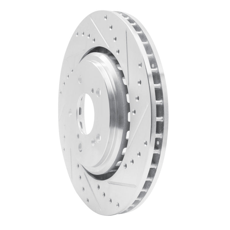 R1 Concepts R1 14-20 Acura MDX Front Right Drilled & Slotted Silver Brake Rotor