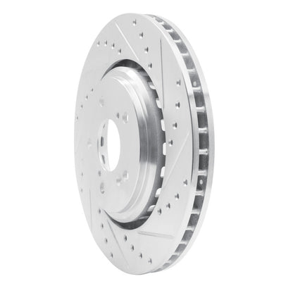 R1 Concepts R1 14-20 Acura MDX Front Right Drilled & Slotted Silver Brake Rotor