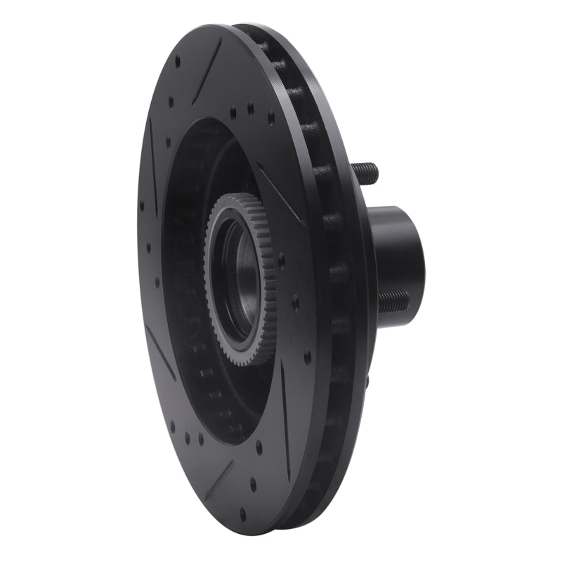 R1 Concepts R1 91-03 Chevrolet S10 Blazer Front Right Drilled & Slotted Black Brake Rotor