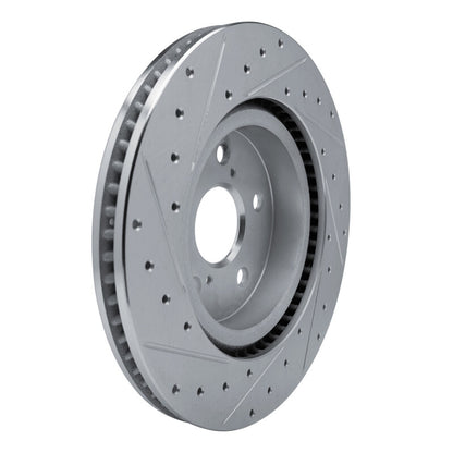 R1 Concepts R1 18-25 Lexus UX250h Front Right Drilled & Slotted Silver Brake Rotor