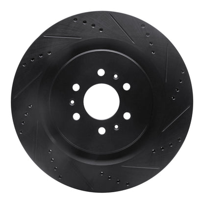 R1 Concepts R1 04-11 Cadillac CTS Rear Right Drilled & Slotted Black Brake Rotor