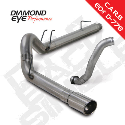 Diamond Eye Performance Diamond Eye KIT 5in DPF-BACK w/ DP Single SS 08-10 Ford 6.4L Powerstroke F250/F350