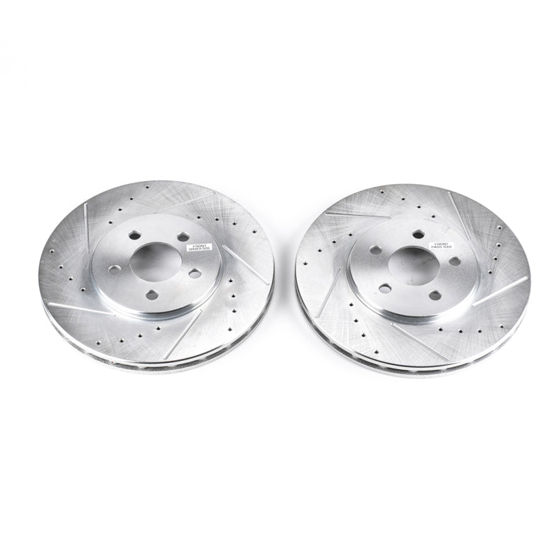 PowerStop Power Stop 95-00 Chrysler Cirrus Front Evolution Drilled & Slotted Rotors - Pair