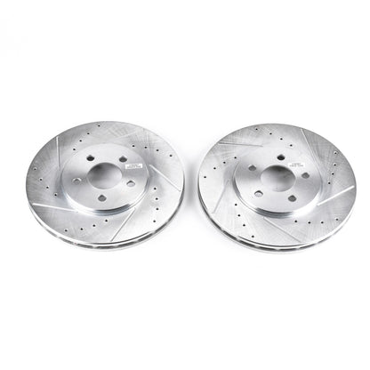 PowerStop Power Stop 95-00 Chrysler Cirrus Front Evolution Drilled & Slotted Rotors - Pair