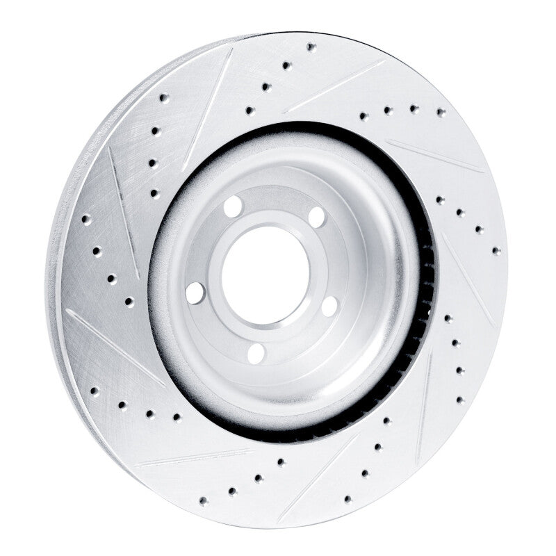 R1 Concepts R1 20-25 Ford Explorer Front Right Drilled & Slotted Silver Brake Rotor