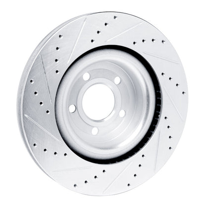 R1 Concepts R1 20-25 Ford Explorer Front Right Drilled & Slotted Silver Brake Rotor
