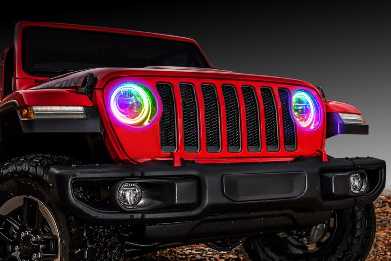 ORACLE Lighting Oracle Jeep Wrangler JL/Gladiator JT LED Surface Mount Headlight Halo Kit- w/o Controller
