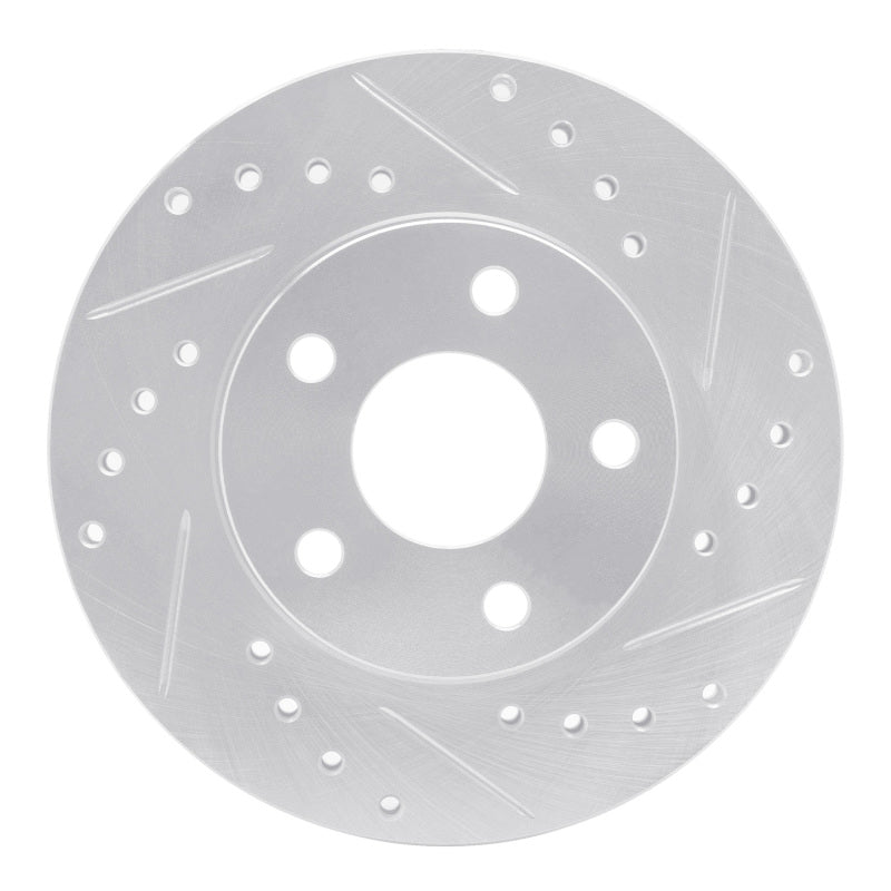 R1 Concepts R1 82-84 Buick SKYHAWK Front Right Drilled & Slotted Silver Brake Rotor