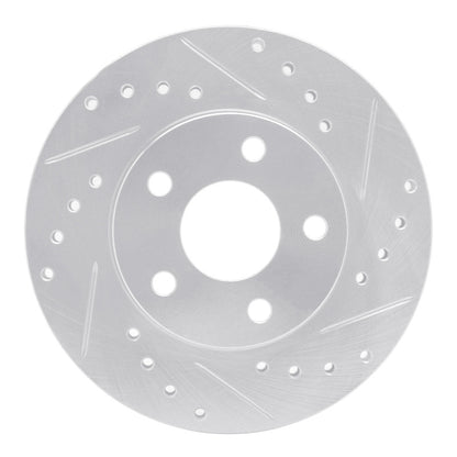 R1 Concepts R1 82-84 Buick SKYHAWK Front Right Drilled & Slotted Silver Brake Rotor