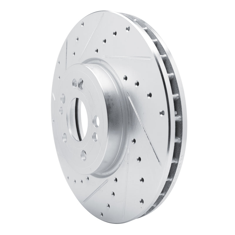 R1 Concepts R1 2020-2023 Mercedes-Benz GLE350 Front Left Drilled & Slotted Silver Brake Rotor