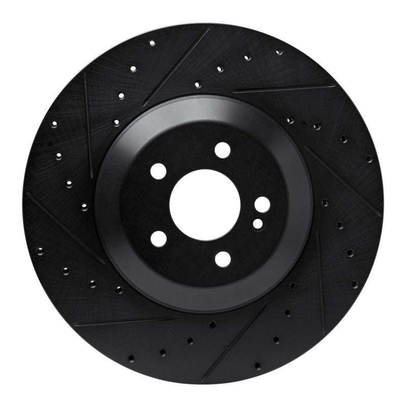 R1 Concepts R1 17-23 Mercedes-Benz E43 AMG Rear Left Drilled & Slotted Black Brake Rotor
