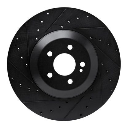 R1 Concepts R1 17-23 Mercedes-Benz E43 AMG Rear Left Drilled & Slotted Black Brake Rotor