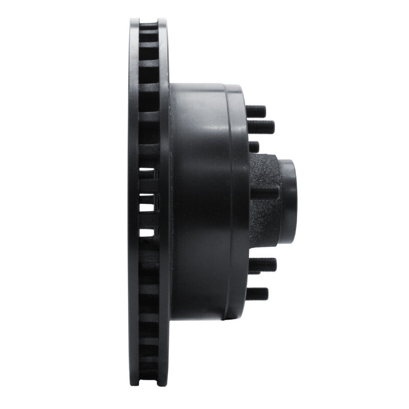 R1 Concepts R1 78-97 Dodge B200 / B200 Van / B250 Front Left Drilled & Slotted Black Brake Rotor