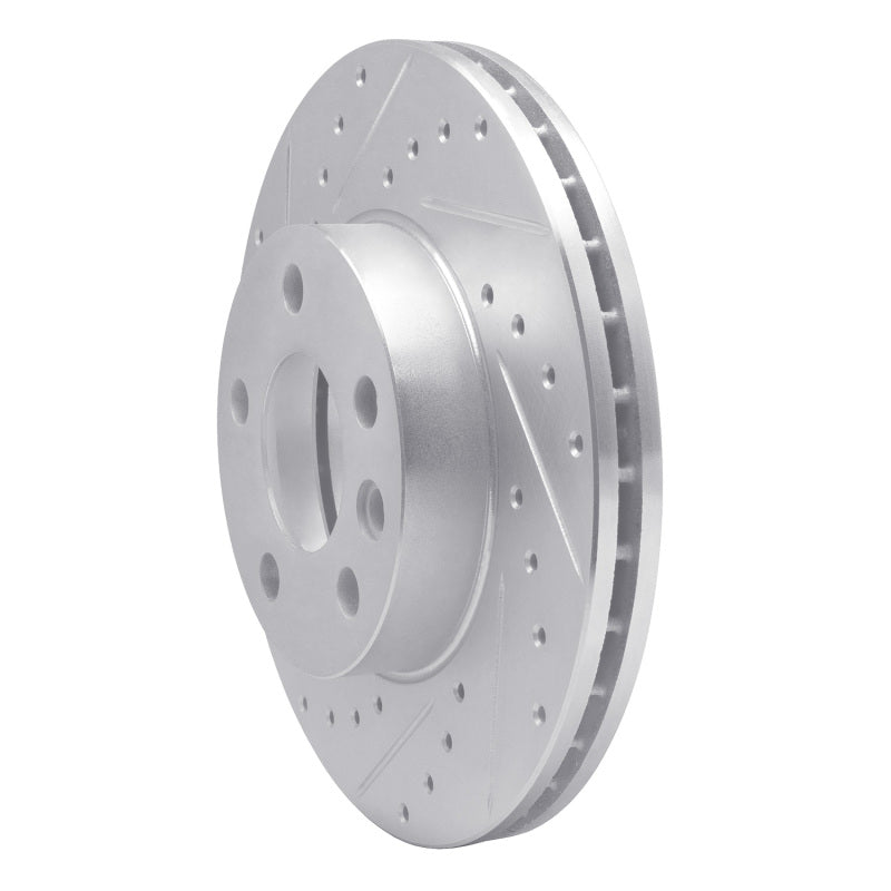 R1 Concepts R1 96-00 Volkswagen EuroVan Front Left Drilled & Slotted Silver Brake Rotor