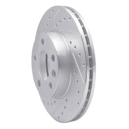 R1 Concepts R1 96-00 Volkswagen EuroVan Front Left Drilled & Slotted Silver Brake Rotor
