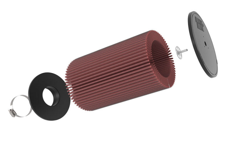 K&N Engineering K&N Universal Round Clamp-On Air Filter 3-1/2in FLG  8in B, 7in T W/STUD, 12-1/2in H