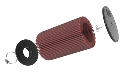 K&N Engineering K&N Universal Round Clamp-On Air Filter 3-1/2in FLG  8in B, 7in T W/STUD, 12-1/2in H