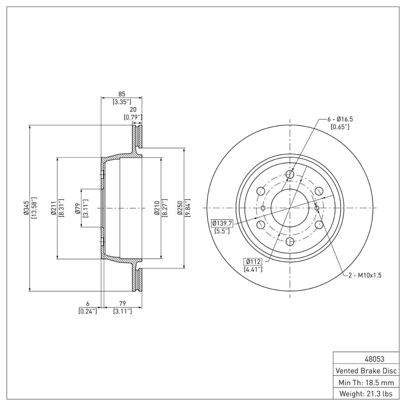 DFC 07-20 Cadillac Escalade Rear Brake Rotor