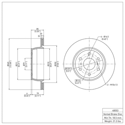 DFC 07-20 Cadillac Escalade Rear Brake Rotor
