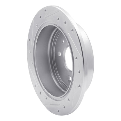 R1 Concepts R1 14-16 Chevrolet SPARK EV Rear Right Drilled & Slotted Silver Brake Rotor