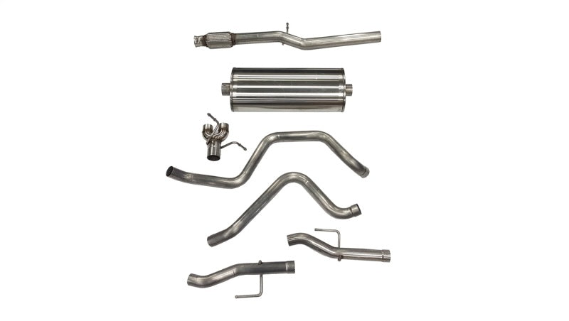 CORSA Performance Corsa 2019-2025 Chevy Silverado 5.3L Crew Cab 3in Cat-Back Dual Rear Exit w/ Polished Tip