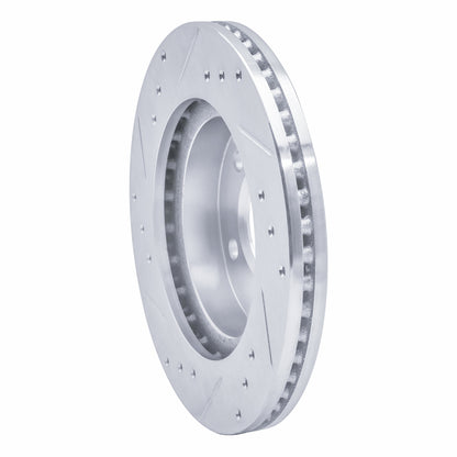 R1 Concepts R1 98-00 Chrysler LHS Front Right Drilled & Slotted Silver Brake Rotor