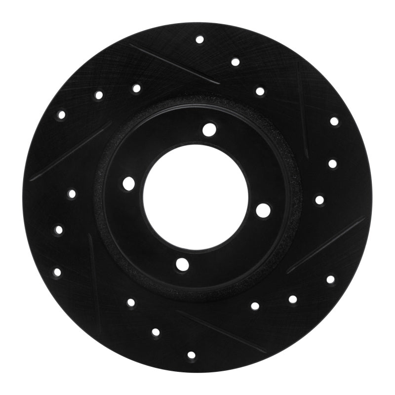 R1 Concepts R1 75-79 Toyota Corolla (US/Canada) Front Right Drilled & Slotted Black Brake Rotor