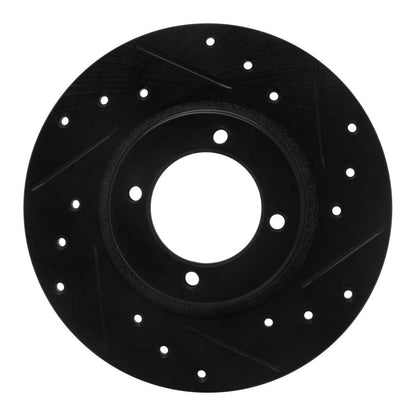 R1 Concepts R1 75-79 Toyota Corolla (US/Canada) Front Right Drilled & Slotted Black Brake Rotor