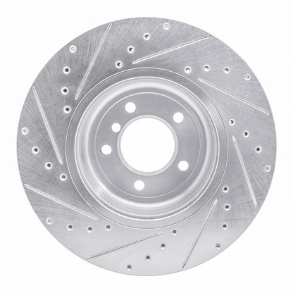 R1 Concepts R1 11-16 BMW Z4 Front Right Drilled & Slotted Silver Brake Rotor