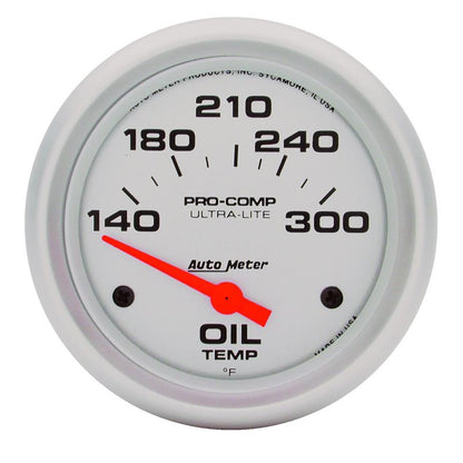 Autometer Ultra-Lite 66.7mm Short Sweep Electronic 140-300 Degree Oil Temperature Gauge
