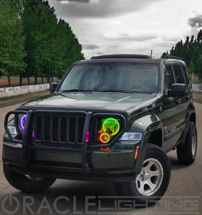 ORACLE Lighting Oracle Jeep Liberty 08-13 Halo Kit - ColorSHIFT w/o Controller
