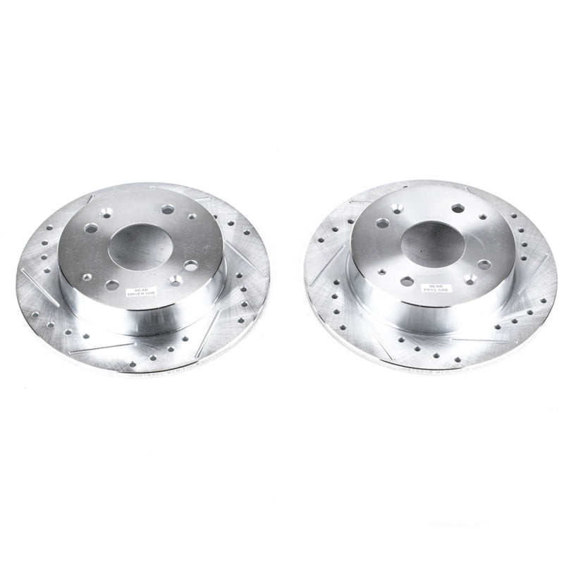 PowerStop Power Stop 98-99 Acura CL Rear Evolution Drilled & Slotted Rotors - Pair