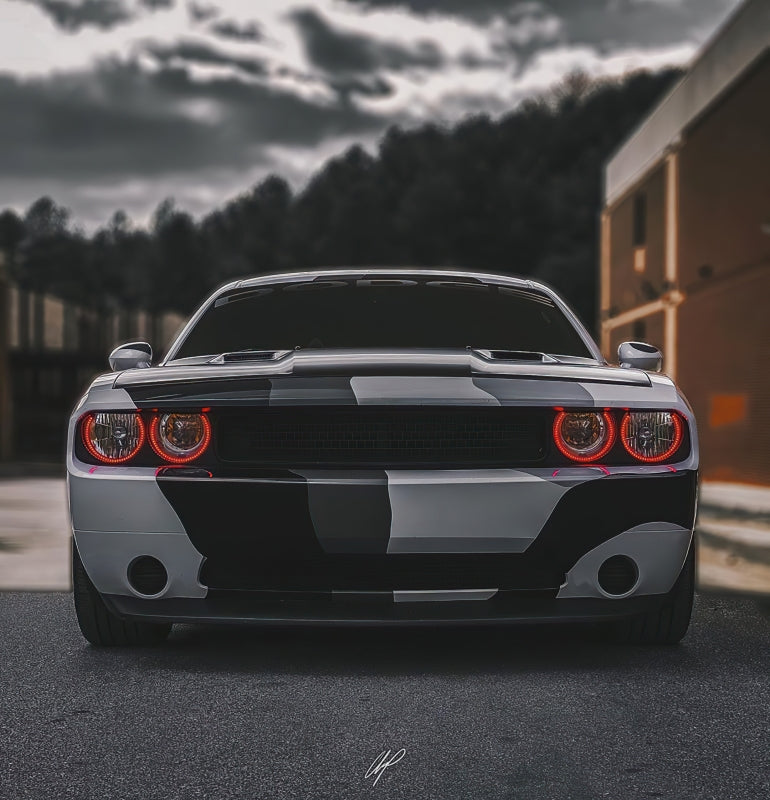ORACLE Lighting Oracle 08-14 Dodge Challenger Dynamic Surface Mount Headlight Halo Kit - - Dynamic