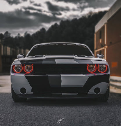 ORACLE Lighting Oracle 08-14 Dodge Challenger Dynamic Surface Mount Headlight Halo Kit - - Dynamic