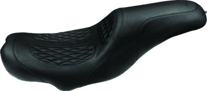 Mustang Motorcycle Mustang 96-03 Harley Sportster 3.3 Gal Vintage Touring-XIS 1PC Seat - Blackl