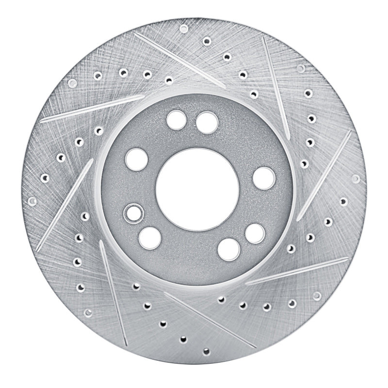 R1 Concepts R1 91-99 Mercedes-Benz S320 Front Right Drilled & Slotted Silver Brake Rotor