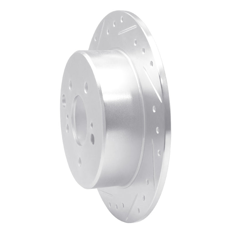 R1 Concepts R1 90-96 Infiniti Q45 Rear Left Drilled & Slotted Silver Brake Rotor