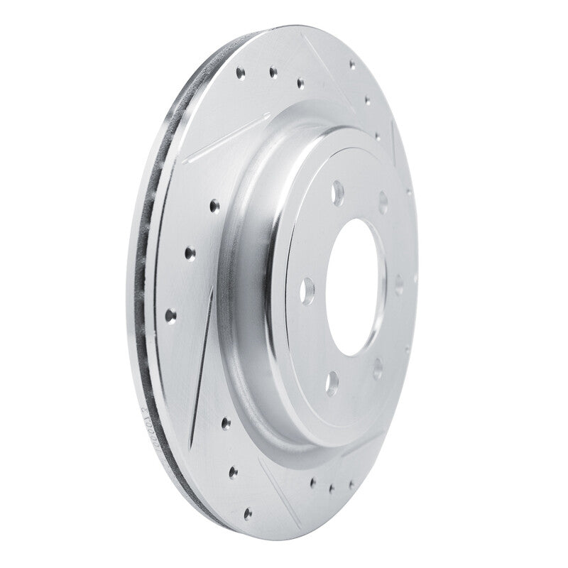 R1 Concepts R1 21-25 Ford F-150 4WD Rear Right Drilled & Slotted Silver Brake Rotor