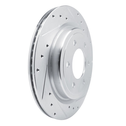 R1 Concepts R1 21-25 Ford F-150 4WD Rear Right Drilled & Slotted Silver Brake Rotor