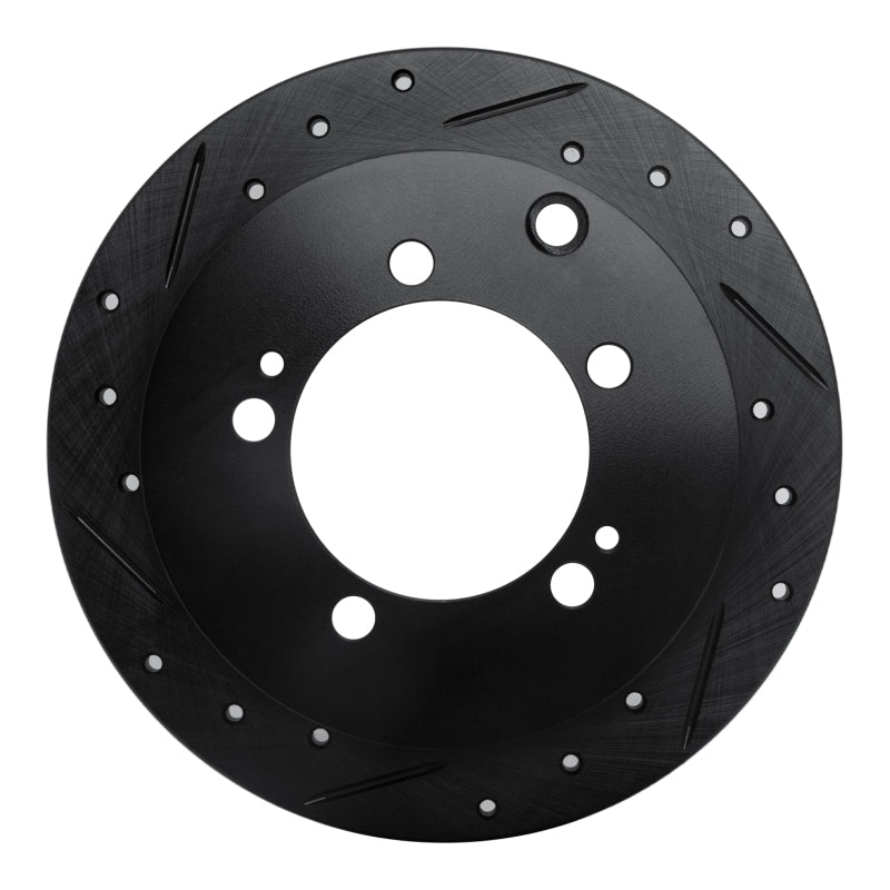 R1 Concepts R1 94-07 Chrysler SEBRING Rear Left Drilled & Slotted Black Brake Rotor