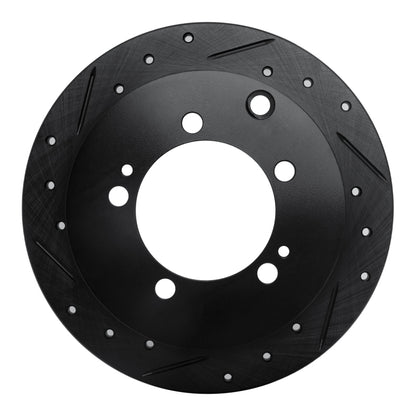 R1 Concepts R1 94-07 Chrysler SEBRING Rear Left Drilled & Slotted Black Brake Rotor