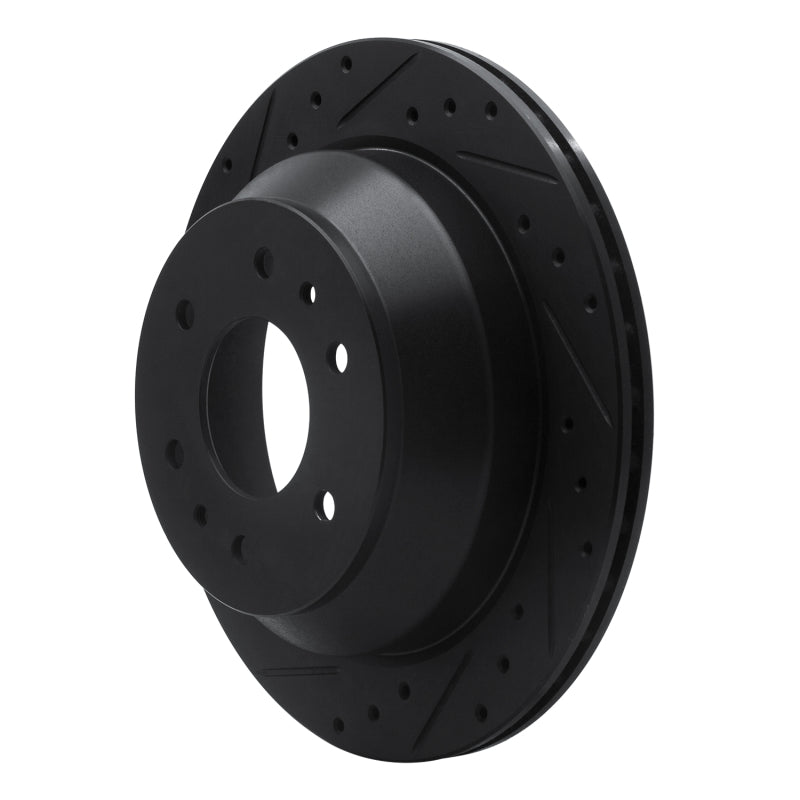 R1 Concepts R1 02-09 Buick Rainier Rear Left Drilled & Slotted Black Brake Rotor