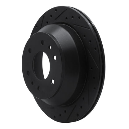R1 Concepts R1 02-09 Buick Rainier Rear Left Drilled & Slotted Black Brake Rotor