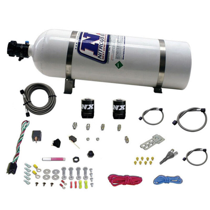 Nitrous Express All Ford EFI Single Nozzle Nitrous Kit (35-150HP) w/15lb Bottle
