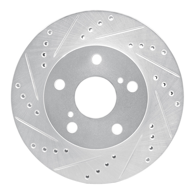 R1 Concepts R1 91-96 Toyota Previa Front Left Drilled & Slotted Silver Brake Rotor